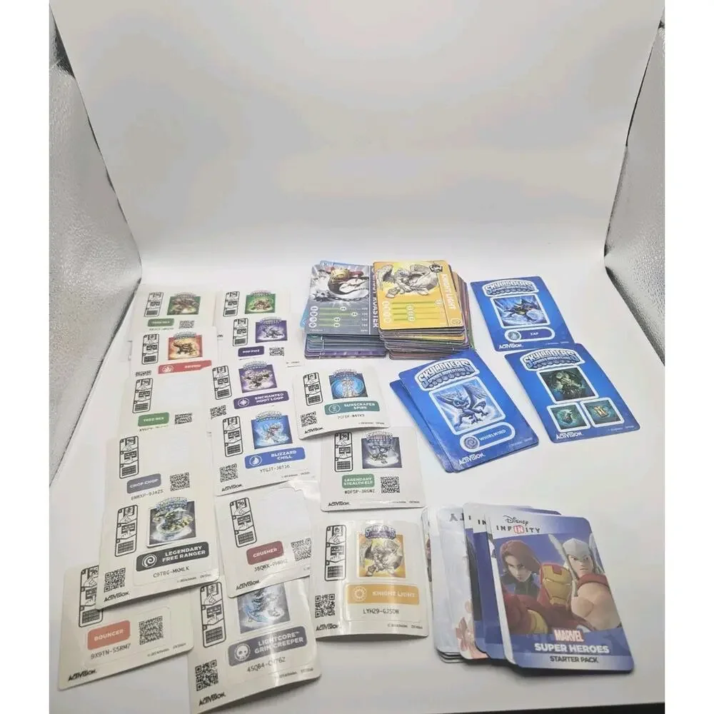 Skylanders Any Portal 60 Cards Figures w/stickers 3 Games 4 Posters Portal Lot